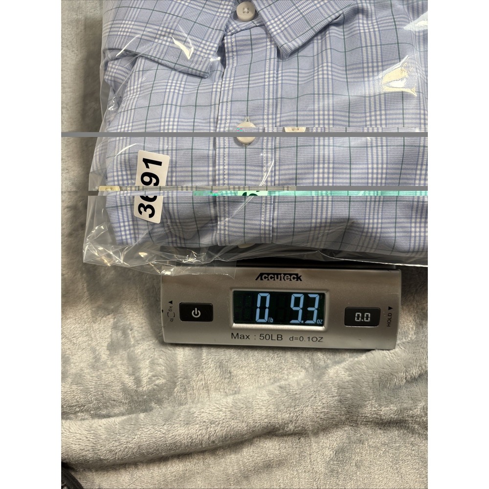 UNTUCKit Shirt Mens 3XLT Tall Blue Green Performance Fit By DXL Stretch - Picture 8 of 8